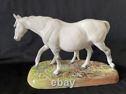 Vintage Royal Doulton Gude Grey Mare And Foal Horse Figurine HN2532