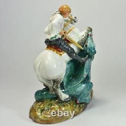 Vintage Royal Doulton St. George Hn 2051 Knight, Horse & Dragon Figurine
