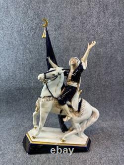 Vintage Royal Dux Bohemia Porcelain Figurine Arabian Rider Horse 19 Czech 2975