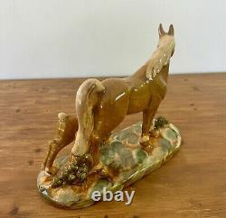 Vintage Royal Haeger Ceramic Pottery Horses 1940s Art Deco Mare and Foal