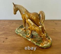 Vintage Royal Haeger Ceramic Pottery Horses 1940s Art Deco Mare and Foal