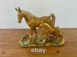 Vintage Royal Haeger Ceramic Pottery Horses 1940s Art Deco Mare and Foal