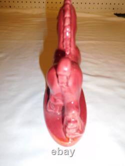 Vintage Royal Heager Pink Ceramic Horse Figure Figurine