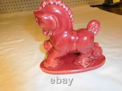 Vintage Royal Heager Pink Ceramic Horse Figure Figurine