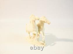 Vintage Schaubach Kunst Germany Porcelain Figurine, Two Horses