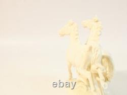 Vintage Schaubach Kunst Germany Porcelain Figurine, Two Horses