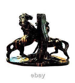 Vintage Sculpture Rearing Horses Porcelain Art