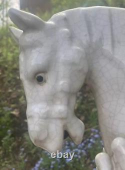 Vintage Tang Dynasty Style Horse Statue Ceramic Decorative Figurine 14 Asian