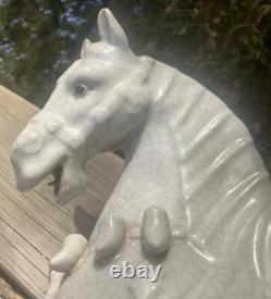 Vintage Tang Dynasty Style Horse Statue Ceramic Decorative Figurine 14 Asian
