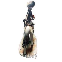 Vintage Tp Ceramiche Conquistador On A Horse Signed Figurine