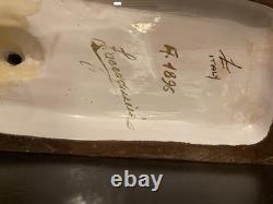 Vintage Ugo Zaccagnini Jousting Knight On Horse Porcelain Figurine Pair