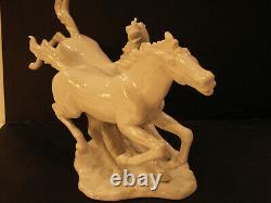 Vintage Wallendorfer Porzellan Art Deco Porcelain Figurine Running Horses