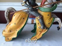 Vintage Warrior on Horse Porcelain Figurine, KB Italian Ltd Edition, 12.5 x 15