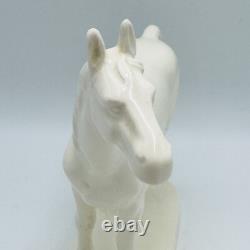 Vintage White Porcelain Horse Figurine Made in Czechoslovakia