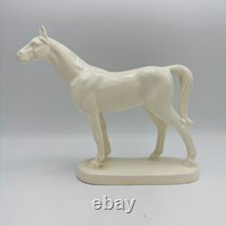 Vintage White Porcelain Horse Figurine Made in Czechoslovakia