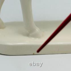 Vintage White Porcelain Horse Figurine Made in Czechoslovakia