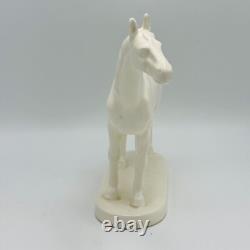 Vintage White Porcelain Horse Figurine Made in Czechoslovakia