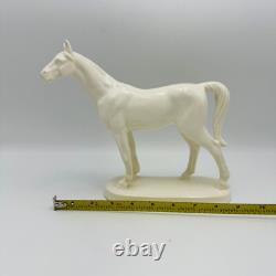 Vintage White Porcelain Horse Figurine Made in Czechoslovakia