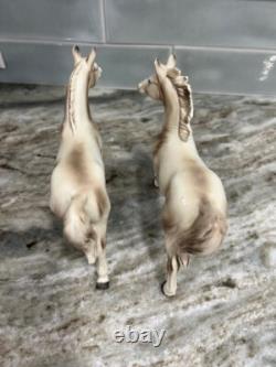 Vintage White Porcelain Horses Numbered 169 & 170 Japan Set Of 2 STUNNING