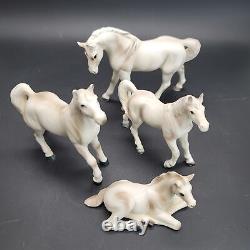 Vintage White and Grey Horses Made in Japan MIJ Figurine Set PR101