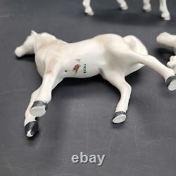 Vintage White and Grey Horses Made in Japan MIJ Figurine Set PR101