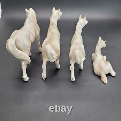Vintage White and Grey Horses Made in Japan MIJ Figurine Set PR101