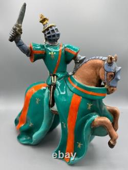 Vintage Zaccagnini Porcelain Knight Sculpture