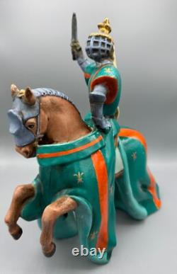 Vintage Zaccagnini Porcelain Knight Sculpture