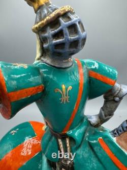Vintage Zaccagnini Porcelain Knight Sculpture