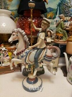 Vintage figurine porcelain Lladro#1470 Boy on Carousel Horse RETIRED Lladro