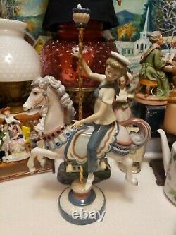 Vintage figurine porcelain Lladro#1470 Boy on Carousel Horse RETIRED Lladro