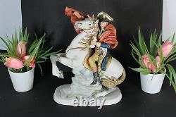 Vintage napoleon on horse Bisque porcelain capodimonte statue figurine