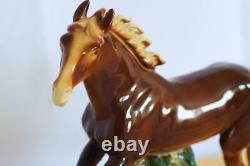 Vintage original Rare German porcelain figurine Running Horse 1960s home decor
