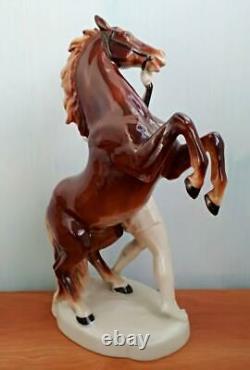 Vintage porcelain Figurine GRAFENTHAL Germany Horse Taming marked rare