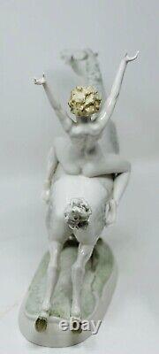 Vintage porcelain, nude on a horse hutschenreuter, mint condition