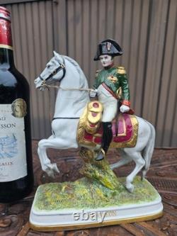 Vintage scheibe alsbach marked porcelain statue napoleon horse