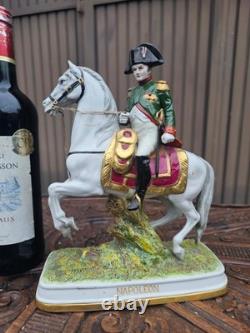 Vintage scheibe alsbach marked porcelain statue napoleon horse
