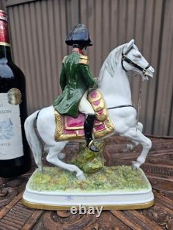Vintage scheibe alsbach marked porcelain statue napoleon horse