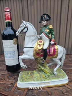 Vintage scheibe alsbach marked porcelain statue napoleon horse