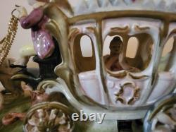 Vintage to Antique Capodimonte Cinderella Carriage Horses Driver Porcelain