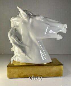 Vista Alegre Portugal Porcelain Horse Head Sculpture 7 x 3 x 7