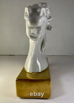 Vista Alegre Portugal Porcelain Horse Head Sculpture 7 x 3 x 7