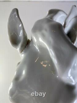 Vista Alegre Portugal Porcelain Horse Head Sculpture 7 x 3 x 7