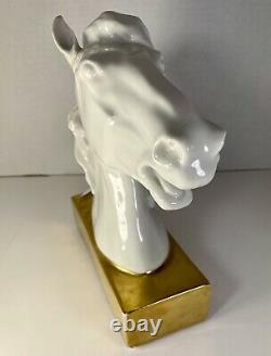 Vista Alegre Portugal Porcelain Horse Head Sculpture 7 x 3 x 7