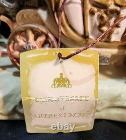 Vntg Capodimonte Style Porcelain Horse Drawn Carriage Figurine Japan N Mark