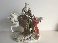 Volkstedt dresden sitzendorf vienna beehive mark horse figurine rare porcelain