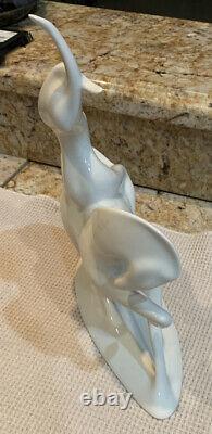 Vtg 58 Modernist Royal Dux Nude Lady Godiva on Horse White Porcelain Statue