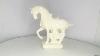 Vtg 9 White Horse Figure Farm Decoration Glazed Ceramic Statue 1 K4535