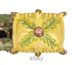 Vtg CAPODIMONTE ITALY Porcelain Cinderella Princess Stagecoach 4 Horse Carriage