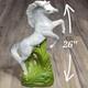 Vtg Ceramic Gray Horse Stallion Statue Regency 26 Figure Art Rearing Standing